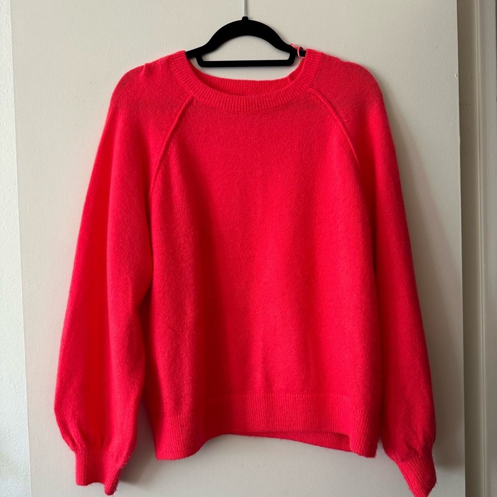 Vince Camuto Hot Pink Bubble Sleeve Sweater